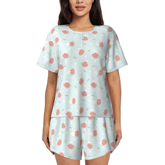 Xecao Strawberry print Swimsuit for women, Summer-ready, sporty style.Quick-dry fabric. Many sizes & colors.