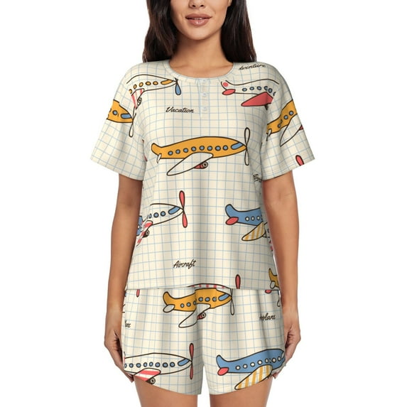 Xecao Striped Vintage Planes print Swimsuit for women, Summer-ready, sporty style.Quick-dry fabric. Many sizes & colors.