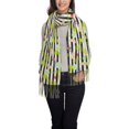 thumbnail image 1 of Xecao Striped With Palm Tree Branches Pattern Womens Winter Scarf Fall Scarf Oversized Large Scarf for Women Warm Shawl Wrap, 1 of 8