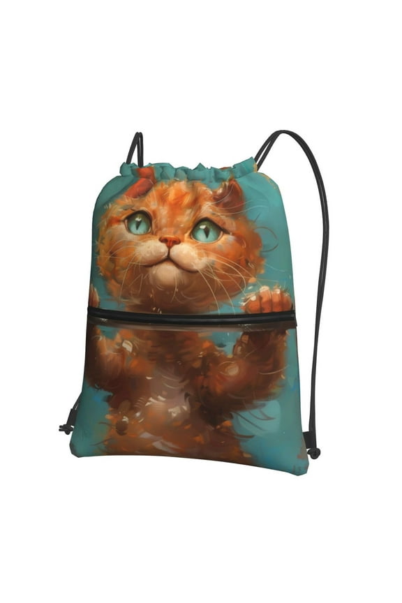 Strong Kitten Lifting Weights for Drawstring Bags,Pull String Backpack Bags,String Bag Sackpack