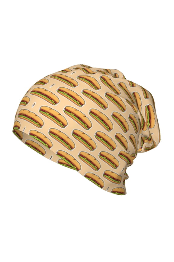 Submarine Sub Sandwich Print Beanie Hat Toddler Girls Boys, Baby Hats Winter Warm Knitted Thermal, Kids Winter Caps