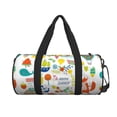 thumbnail image 1 of Xecao Summer Animal print Round Travel Duffel Bag is a foldable gym bag with an inner pocket, perfect for travel sports, 1 of 8