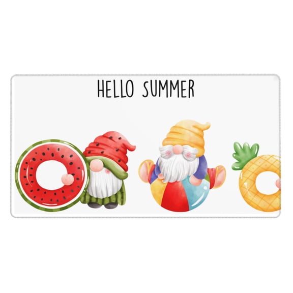 Xecao Summer Gnome for Waterproof Mouse Pad - Extended Contour Mouse Mat, Large Gaming Mousepad Laptop Keyboard Mat with Non-Slip Rubber Base