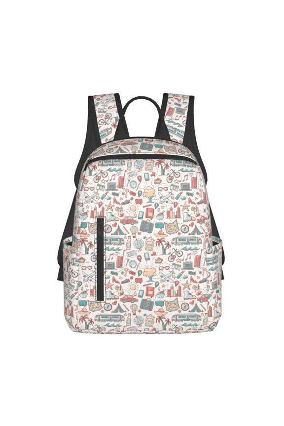Summer Life print Backpack For women men Aesthetic Lightweight Travel Daypack Simple Cute Backpack For Bookbag