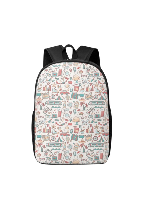 Summer Life print Travel Backpack, Large Computer Backpack for Men Women, College School Rucksack Book Bag