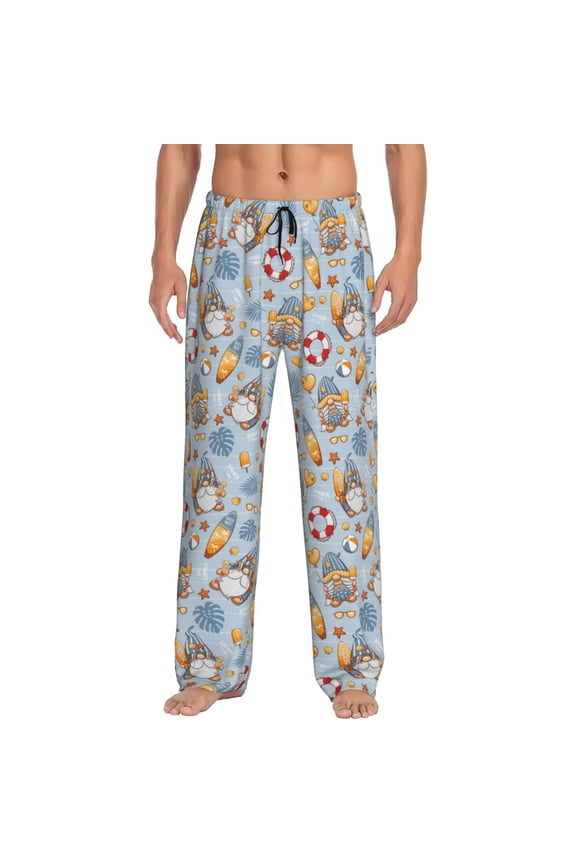Summer Time With Gnome Men's Straight Lounge Pajama Pants: The Ultimate in Comfortable Sleepwear