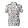 thumbnail image 1 of Xecao Summer Time With Gnome for Mens' Casual Short Sleeve Button-Down Polo Shirts for a Classic Golf Look, 1 of 9