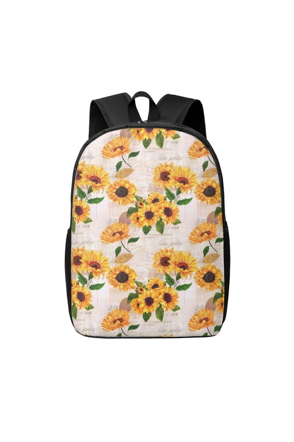 Sunflower 5 print Travel Backpack, Large Computer Backpack for Men Women, College School Rucksack Book Bag