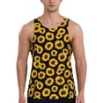thumbnail image 1 of Xecao Sunflower 6 Men's Tank Top Workout Quick Dry Sleeveless Gym Jogging Muscle Shirts Summer Swim Beach Tops, 1 of 9