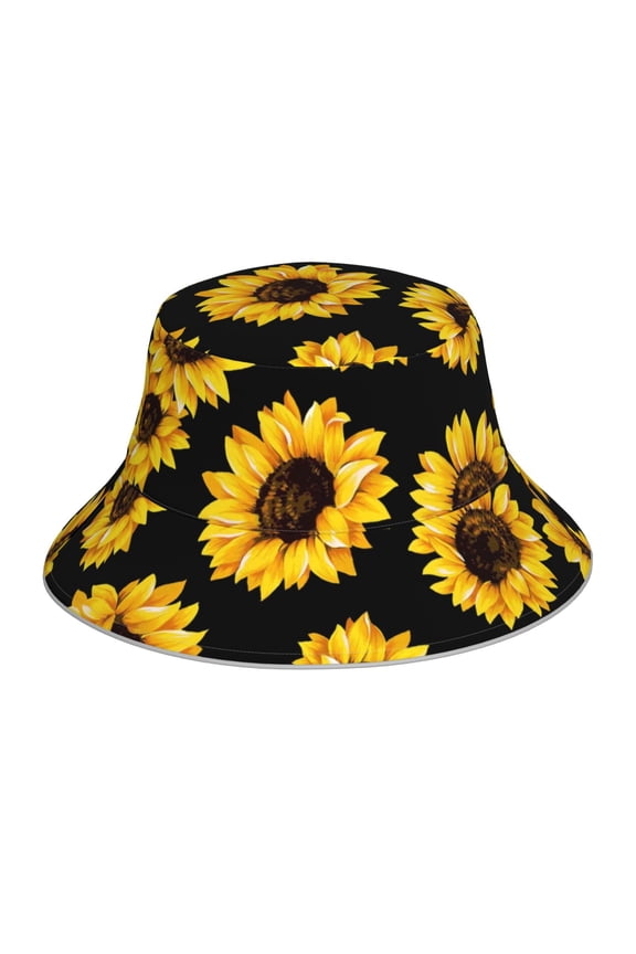 Sunflower 6 Print Men and Women Night Reflective Hat Runner Cap Visor Bucket Hat Boonie Cap