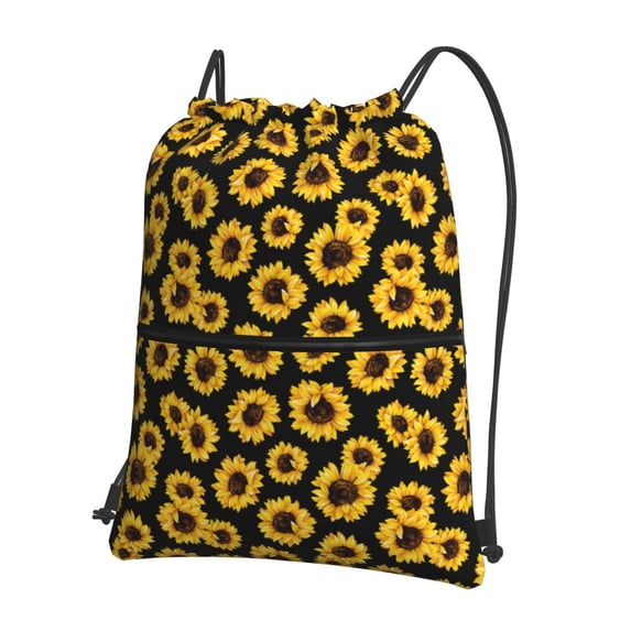 Xecao Sunflower 6 for Drawstring Bags,Pull String Backpack Bags,String Bag Sackpack