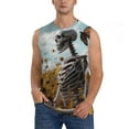 thumbnail image 1 of Xecao Sunflower Butterfly Skull Print Men's Tank Top: Sleek Sleeveless Tee for Casual Sports and Beach Occasions-X-Large, 1 of 7