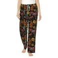 thumbnail image 1 of Xecao Sunflower Rooster Women's Straight Lounge Pajama Pants: The Epitome of Relaxed Sleepwear, 1 of 9