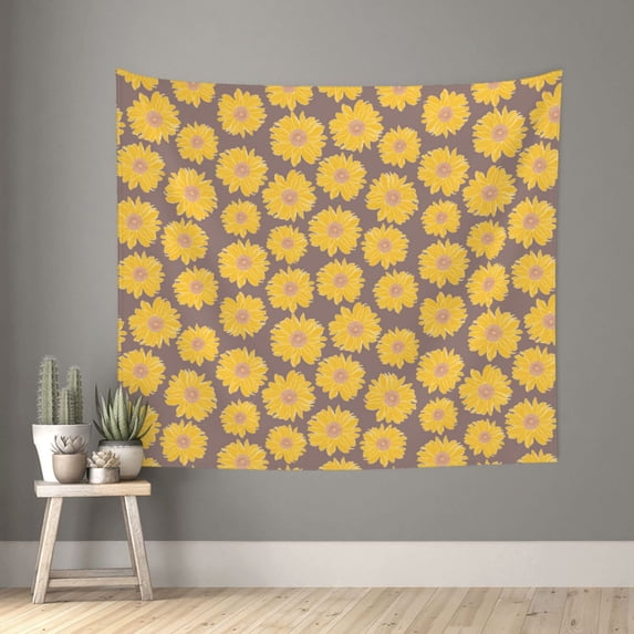 Xecao Sunflower patten Tapestry 60x51 Inches Wall Hanging Poster Tapestry for Living Room Bedroom Home Decor