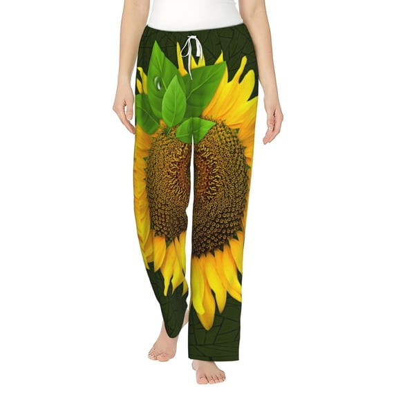 Xecao Sunflower3 Women's Straight Lounge Pajama Pants: The Epitome of Relaxed Sleepwear