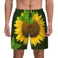 thumbnail image 1 of Xecao Sunflower3 for Men's Swimming Trunks Swim Trunks Quick Dry Swim Shorts with Mesh Lining Funny Swimwear Bathing Suits, 1 of 9