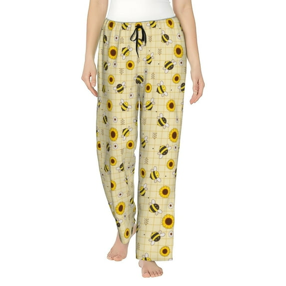 Xecao Sunflowers Bee Women's Straight Lounge Pajama Pants: The Epitome of Relaxed Sleepwear