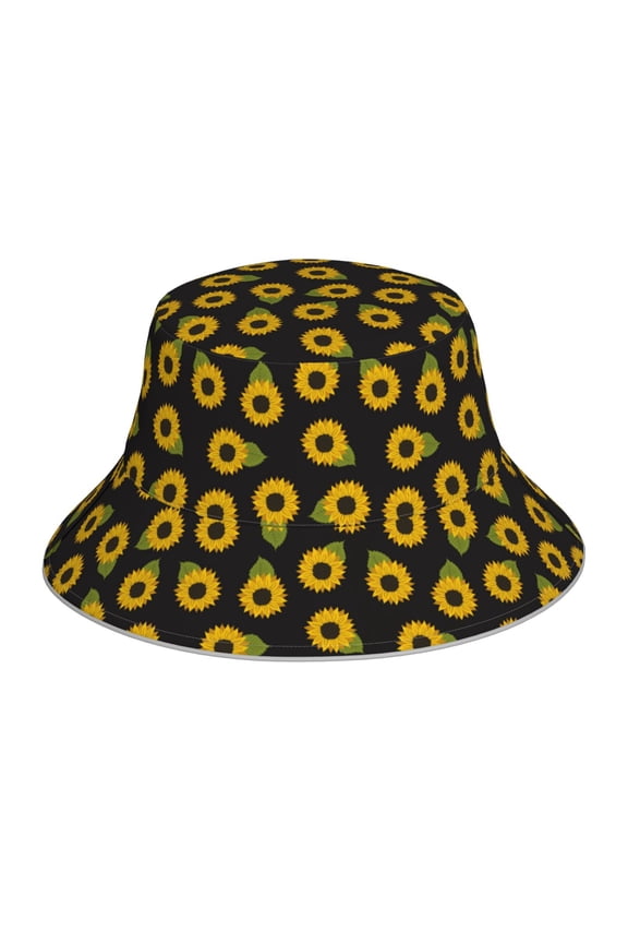 Sunflowers Print Men and Women Night Reflective Hat Runner Cap Visor Bucket Hat Boonie Cap