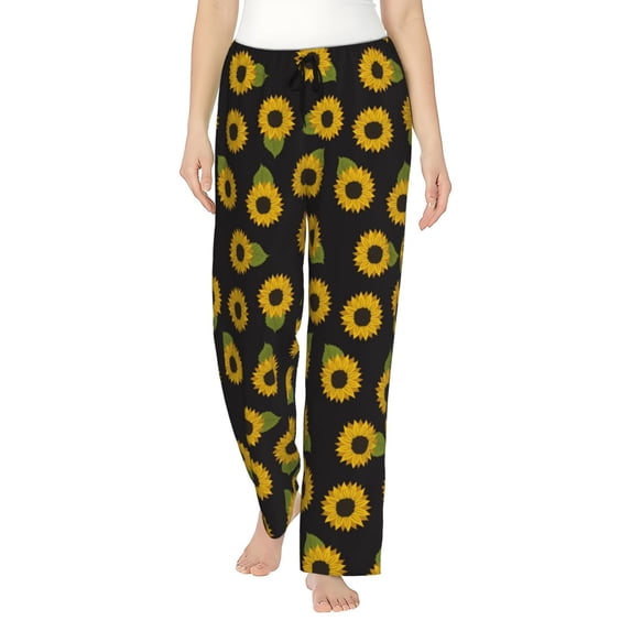 Xecao Sunflowers Women's Straight Lounge Pajama Pants: The Epitome of Relaxed Sleepwear