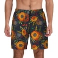 thumbnail image 1 of Xecao Sunflowers for Men's Swimming Trunks Swim Trunks Quick Dry Swim Shorts with Mesh Lining Funny Swimwear Bathing Suits, 1 of 9
