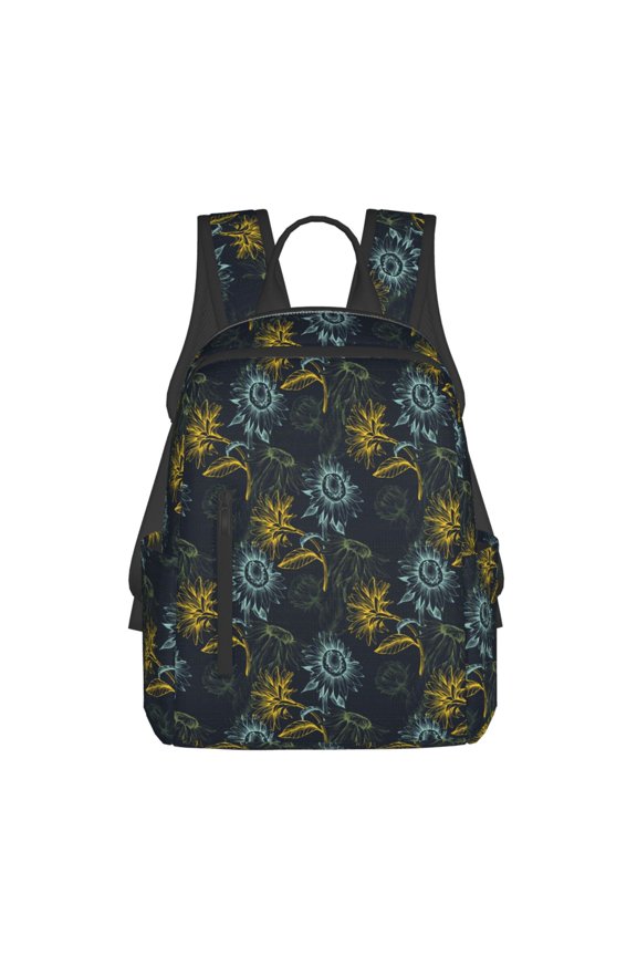 Sunflowers print Backpack For women men Aesthetic Lightweight Travel Daypack Simple Cute Backpack For Bookbag