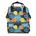thumbnail image 1 of Xecao Sunflowers print Large Capacity Nappy Bag is a multi-functional waterproof travel backpack, perfect as a nursing bag or mummy backpack for women, 1 of 6