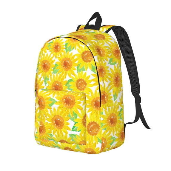 Xecao Sunflowers2 for Canvas College Laptop Backpack, a Durable Rucksack for Both Men and Women, ideal for travel, school, and daily use Bag-Small