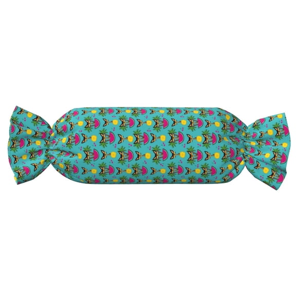 Xecao Sunmmer Cat Print+Candy-Inspired Plush Pillow for Men Women Suitable for Beds, Sofas, Game Rooms Drawstring Closure