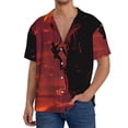 thumbnail image 1 of Xecao Sunset Cliff Climbers Men's Casual Short-sleeved Shirt, a button-up collared shirt with a pocket-Small, 1 of 5