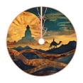 thumbnail image 1 of Xecao Sunset Desert Journey Pattern Christmas Tree Skirt Round Xmas Tree Mat Base Cover for Holiday Home Decorations-48", 1 of 6