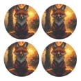 thumbnail image 1 of Xecao Sunset Maple Tree Fox for MDF Cork Coaster 4 Pcs,Drink Coasters,Suit for House Warming Gifts New Home ,Coffee Table Decor-Round Shape, 1 of 7