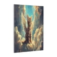 thumbnail image 1 of Xecao Sunshine Cloud Cute Cat for Ready-to-Hang Canvas Art 12x16 Inches - Waterproof HD Print Solid Wood Frame for Gifting,Vertical, 1 of 8