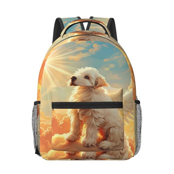 Xecao Sunshine Golden Cloud Dog Travel Backpack: A spacious, stylish computer backpack ideal for men and women, perfect for college, school, or daily travels