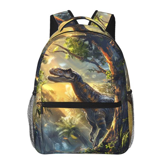 Xecao Sunshine Jungle Dinosaur Backpack, a stylish and functional choice for both men and women, is the perfect basic bookbag for college, work, or travel