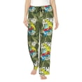 thumbnail image 1 of Xecao Surfing Dinosaur Women's Straight Lounge Pajama Pants: The Epitome of Relaxed Sleepwear, 1 of 9