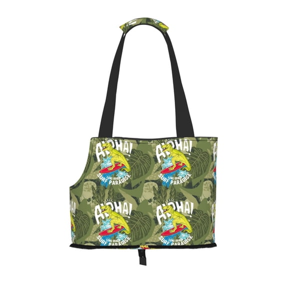 Xecao Surfing Dinosaur for Cat Carrier Small Dog Handbag: The Ideal Travel Companion for Your Pet
