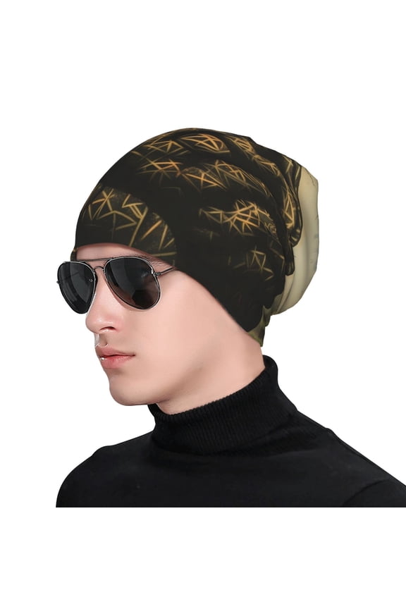 Surreal Brain Tree Print Beanie Knitted Hat for Men Women, Winter Fashion Knit Cuffed Caps Unisex