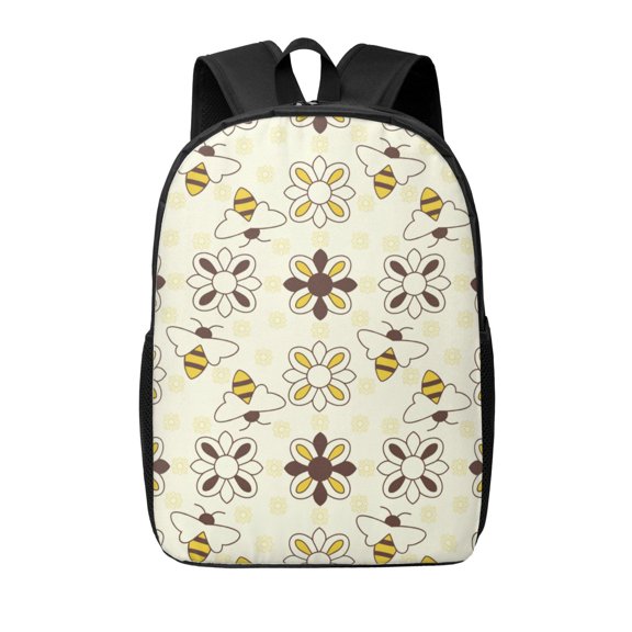Xecao Sweet Bee print Travel Backpack, Large Computer Backpack for Men Women, College School Rucksack Book Bag