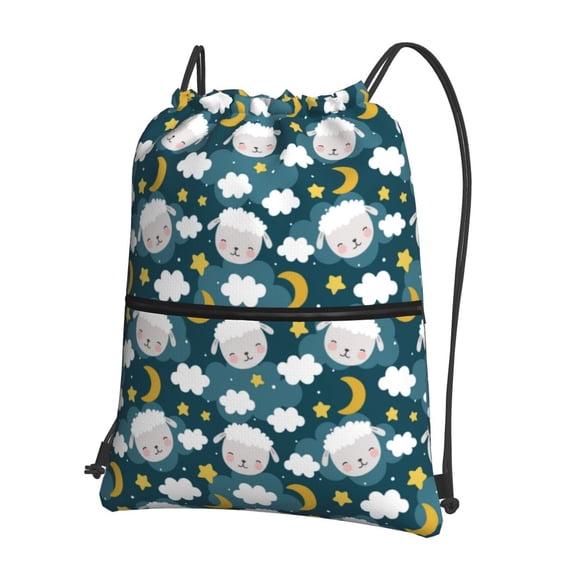 Xecao Sweet Dream Lamb for Drawstring Bags,Pull String Backpack Bags,String Bag Sackpack