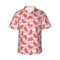 thumbnail image 1 of Xecao Sweet Watermelon print Hawaiian shirt - a stylish short-sleeve button-down for men, perfect for casual beach and tropical outings., 1 of 9