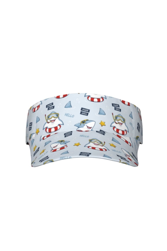 Swimming Shark for Adult Sun Cap offers versatile sun protection with adjustable Velcro for a secure fit.