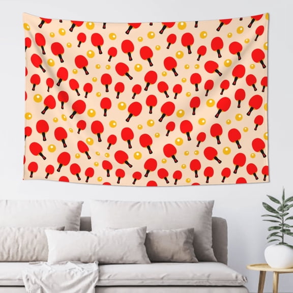 Xecao Table Tennis Rackets 1 Print Tapestry, Wall Hanging Room Funny Decor, Backdrop Room Decor for Bedroom Living Room dormitory