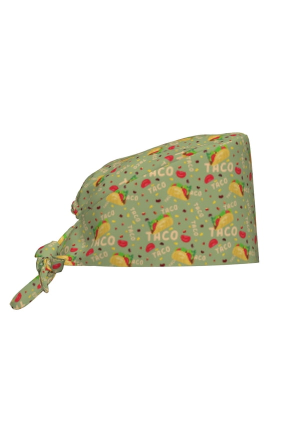Taco Print Men Women Adjustable Working Cap with Button Unisex Hats Sweatband