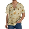 thumbnail image 1 of Xecao Taco Tortillas Men's Casual Short-sleeved Shirt, a button-up collared shirt with a pocket-4X-Large, 1 of 5