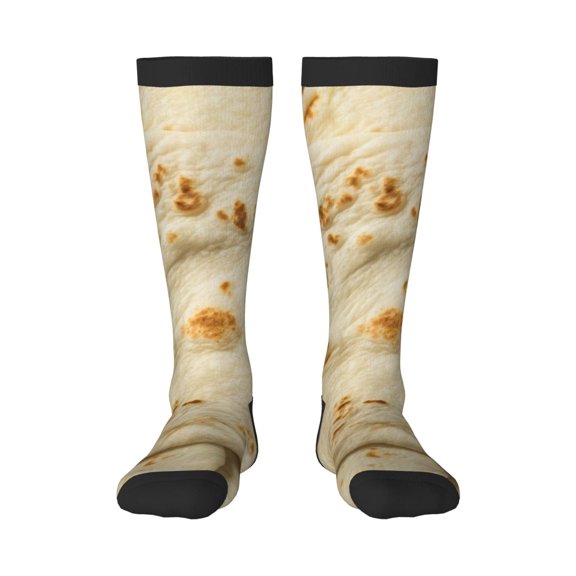 Xecao Taco Tortillas Print Compression Socks for Both Men And Women for Running, Travel, Flight, Nurse