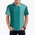 thumbnail image 1 of Xecao Teal Color Mens' Casual Short Sleeve Button-Down Polo Shirts for a Classic Golf Shirts-4X-Large, 1 of 6