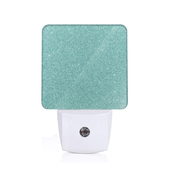 Xecao Teal Green Glitter for Night Light - a Wall-mounted LED Fixture with A Dusk-to-dawn Sensor, Ideal for Bedrooms, Bathrooms, Hallways, and Kitchens-US