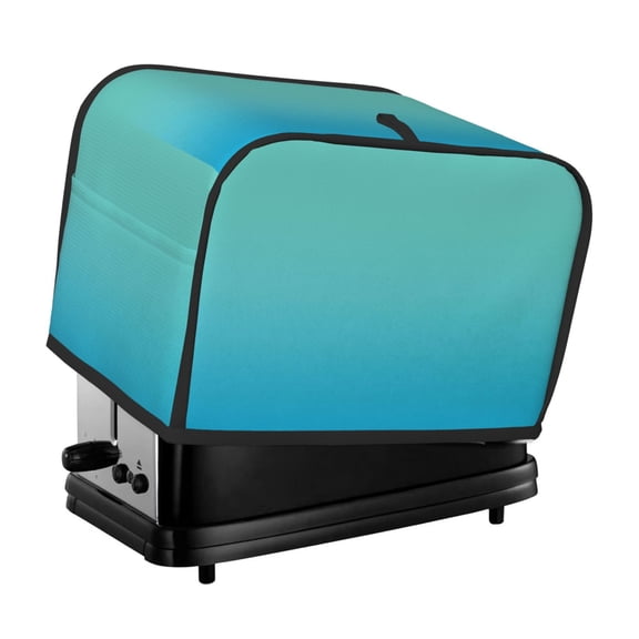 Xecao Teal Turquoise Print 2 Slice Toaster Cover with Pockets, Small Appliance Cover, Dust and Fingerprint Protection, Machine Washable
