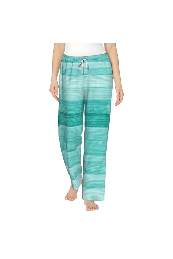 Teal Turquoise Women's Straight Lounge Pajama Pants: The Epitome of Relaxed Sleepwear