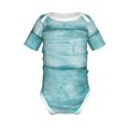thumbnail image 1 of Xecao Teal Turquoise Wood Pattern Baby Climbing Bodysuit Short Sleeve Onesie Unisex 0-12 Months Baby Shirt Newborn Outfits Crotch snap design-2 Years, 1 of 6